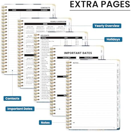Large Planner 2026-2027, A4 (8.5" x 11") Hardcover Weekly & Monthly Planner July 2026 - June 2027 with Monthly Tabs, Academic Planner for School, Work and Office, Balloon Valley