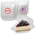 MT Products Plastic Cake Slice Containers – Medium Deep Cheesecake & Pie Slice Food Clear Containers (Pack of 300) – Made in the USA