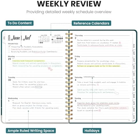 ZOTIA Planner 2026-2027 Weekly & Monthly Calendar Planner Jul 2026-Jun 2027