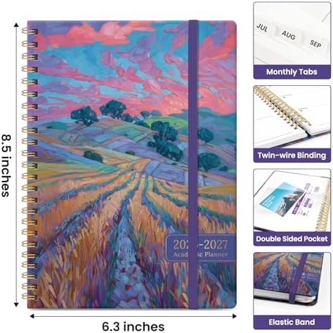 Planner 2026-2027, Monthly & Weekly Jul 2026-Jun 2027 Calendar Planner