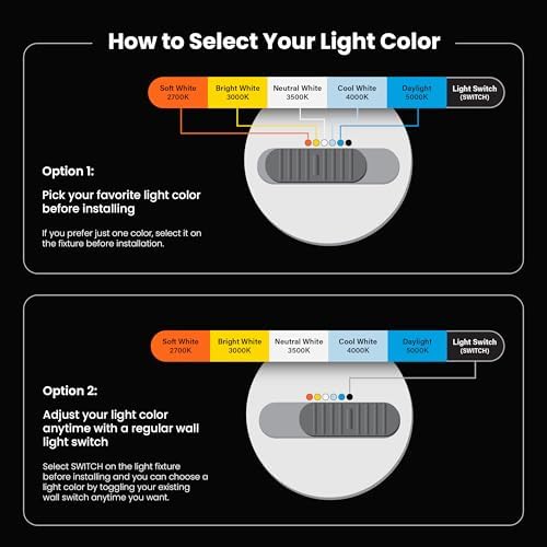 Feit Electric 6in LED Canless Directional Recessed Downlight, 65W Eq, 5CCT