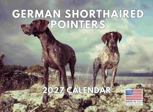 German Shorthaired Pointer Calendar 2027 GSP Monthly Wall Calender 12 Month