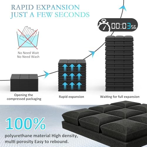 JBER 24 Pack Acoustic Foam Panels, Mushroom Soundproofing Studio foam
