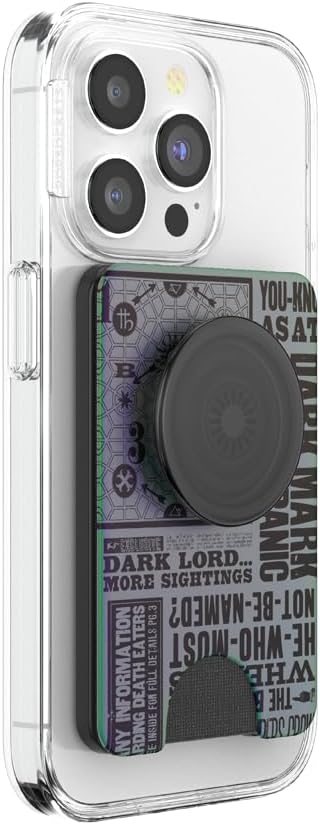 PopSockets Phone Wallet for MagSafe with Grip- Dark Lord Returns | PopWallet, Holds 3 Cards, Magnetic, Removable, Secure, Harry Potter, Slytherin, Fun, Cool, Unique