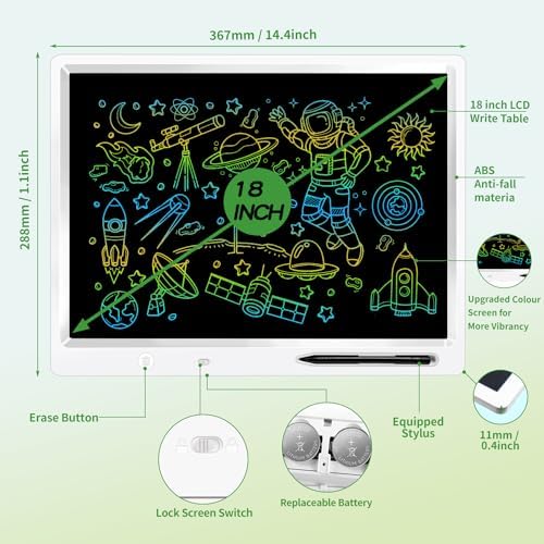 18 Inch LCD Writing Tablet, Large Drawing Pad for Kids & Adults