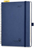 POPRUN 2027 Planner, 6.75" x 8.5" Weekly Calendar Book, Day Planner 2027
