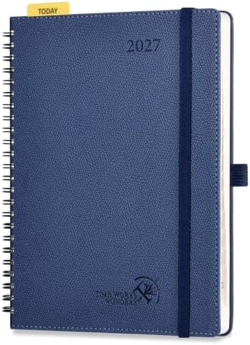 POPRUN 2027 Planner, 6.75" x 8.5" Weekly Calendar Book, Day Planner 2027