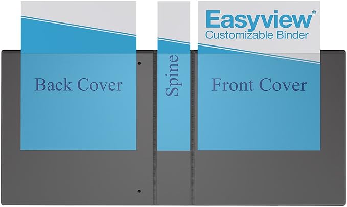 Easyview® Premium, Round Ring, Customizable, View Binder, 6 Pack (Black, 5/8")