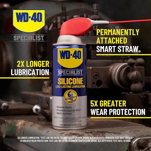 WD-40 Specialist Silicone Lubricant with SMART STRAW SPRAYS 2 WAYS 11 OZ [6-Pack]