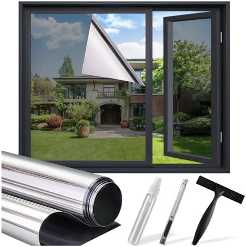 SUNBABY Window Privacy Film, One Way Mirror & Heat Blocking, 23.6"x78.7"