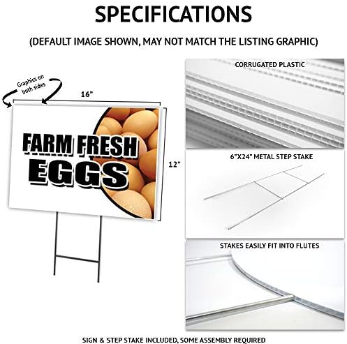 PLANT SALE 2 Pack Of 12" x 16" Yard Sign & Stake | Advertise Your Business | Stake Included Image On Both Sides | Made in The USA