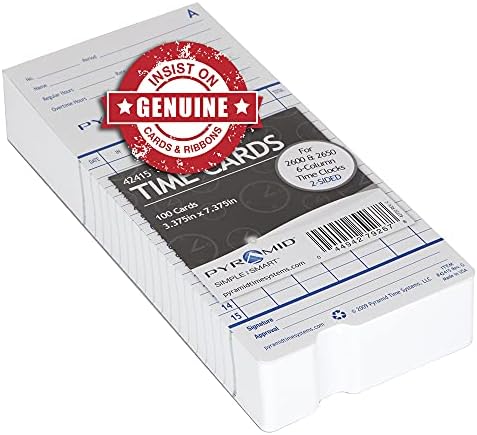 Pyramid Time Systems - Authentic Time Cards (42415PK5) - 500 Cards