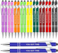 20 PCS Motivational Bulk Pens with Stylus Tip Gifts Black Ink