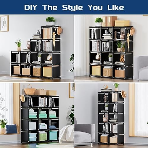 Mavivegue Book Shelf, 12 Cube Storage Organizer, DIY Bookcase