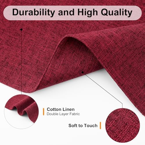 Homaxy Cloths Placemats for Dining Table Set of 6, 13" x 19", Red