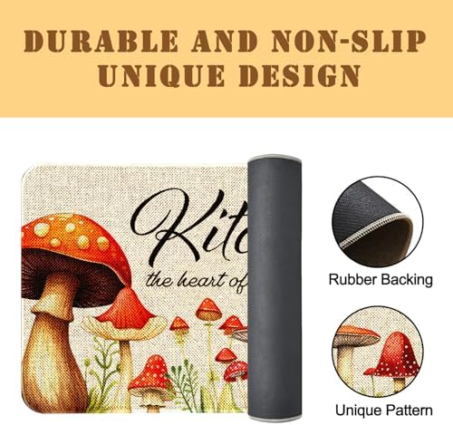 Kitchen Rugs and Mats,Washable Non-Slip Floor Mats Door Mat