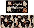 Baccessor Halloween Kitchen Rug Cute Ghost Set of 2,17x29 and 17x47 Inch