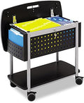 Safco Scoot Mobile File Cart with Work Surface, Fits Letter and Legal-Size Hanging Folders, Includes a Locking Lid & Key