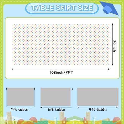 Teacher Desk Skirt for Classroom Ruffle Table Skirt Back to School