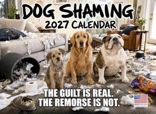 Dog Shaming Calendar 2027 Monthly Wall Calender 12 Month