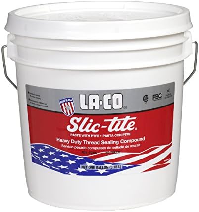 LA-CO 42014 Slic-Tite Premium Thread Sealant Paste with PTFE, -50 to 500 Degree F Temperature, 1 Gallon