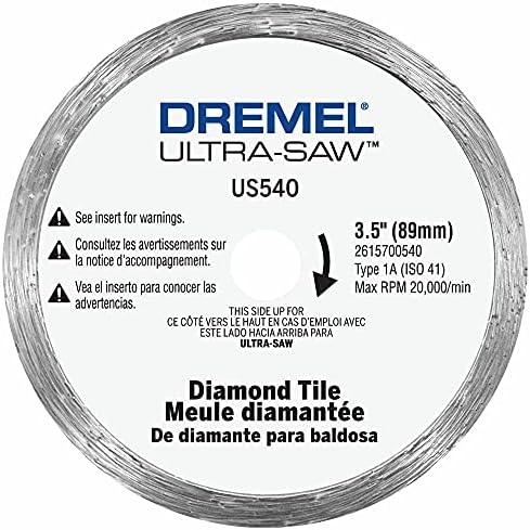 Dremel US540-01 Ultra-Saw 3.5-Inch Tile Diamond Blade, White