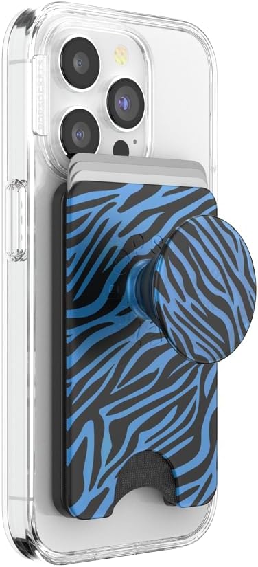 PopSockets Phone Wallet for MagSafe with Grip- Zed | PopWallet, Holds 3 Cards, Magnetic, Removable, Secure, Fun, Cool, Unique, Phone, Women