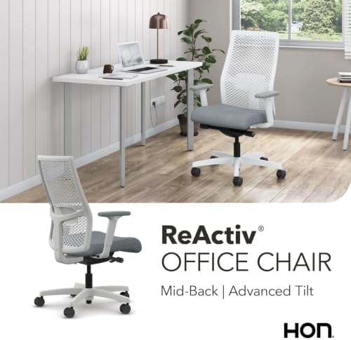 HON Ignition 2.0 ReActiv Ergonomic Office Chair, Lumbar Support, White