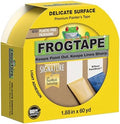 FrogTape Delicate Surface Painters Tape with PAINTBLOCK, 2 in Wide (1.88 in x 60 yd), Low Adhesion, Painting Tape Ideal for Freshly Painted Walls, Trim & Surfaces, Yellow, 1 Roll (280222)