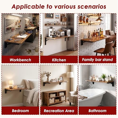 Need 36x20IN Wall Mounted Folding Table for Office Laundry Retro