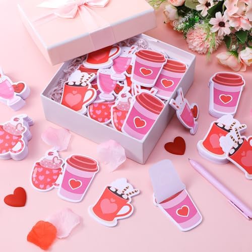 48 Pads 1440 Sheets Valentines Day Sticky Notes Heart Note Pad Self Adhesive Memo Pads Teachers Appreciation Gifts Cute Gifts