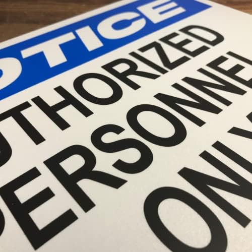 TRADESAFE Authorized Personnel Only Sign - Quick Install Aluminum Safety Sign, Light Reflective, UV-Resistant, Waterproof, 14” X 10”