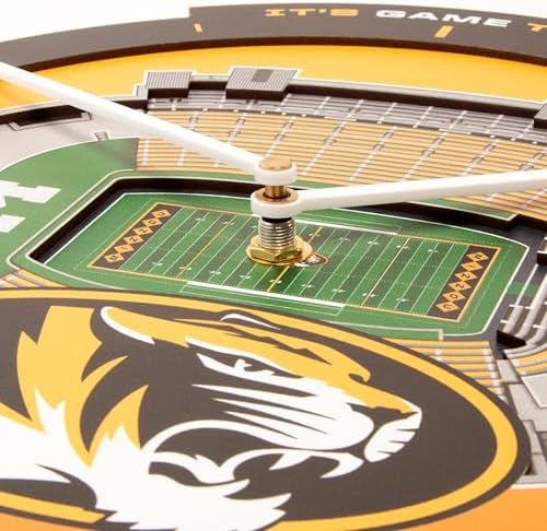 YouTheFan NCAA Missouri Tigers StadiumView 3D Wall Clock