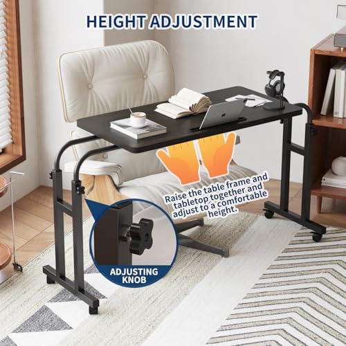 TigerDad Mobile Recliner Desk Overbed Table with Wheels Laptop Stand Tray