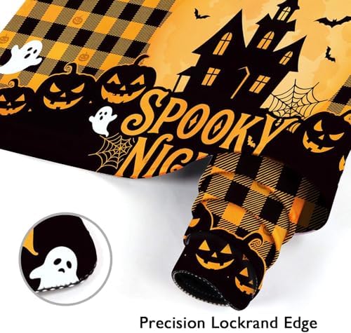 Britimes Large Mouse Pad, Mouse Pad, 31.5 x 15.7 Inch, Halloween Checkered