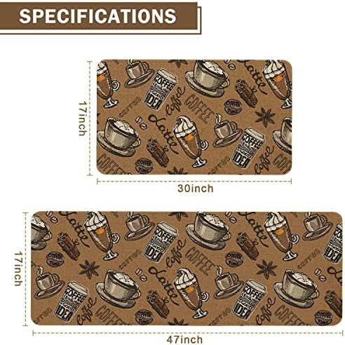 Kitchen Rugs and Mats Set of 2,Floor Mats for Home Kitchen Decor Mat