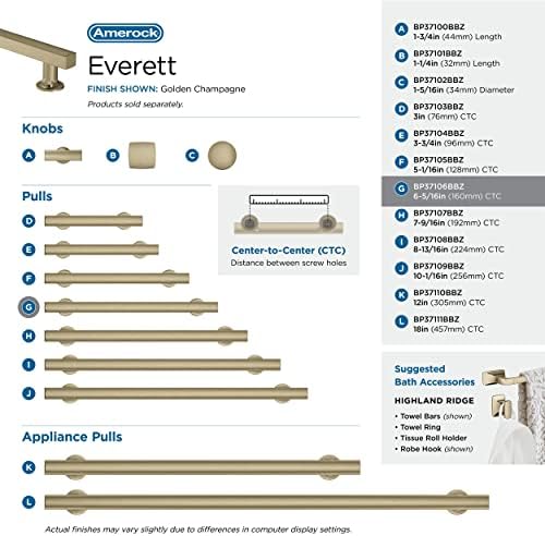 Amerock 6-5/16" Everett Golden Champagne Drawer Pull