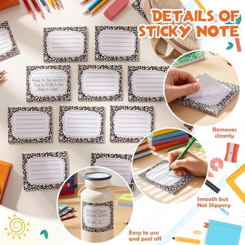 Composition Book Sticky Notes Teacher Note Pad Classroom Cutouts