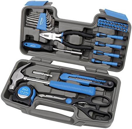 Apollo Tools 39 Piece General Household Tool Set, Blue DT9706 BL