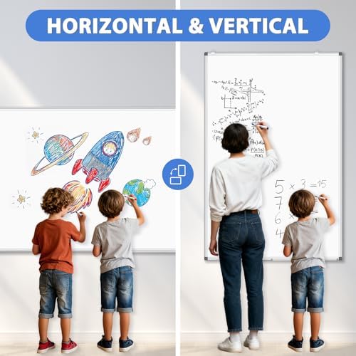Double-Sided White Board Dry Erase Magnetic Whiteboard Wall 60x40 Large