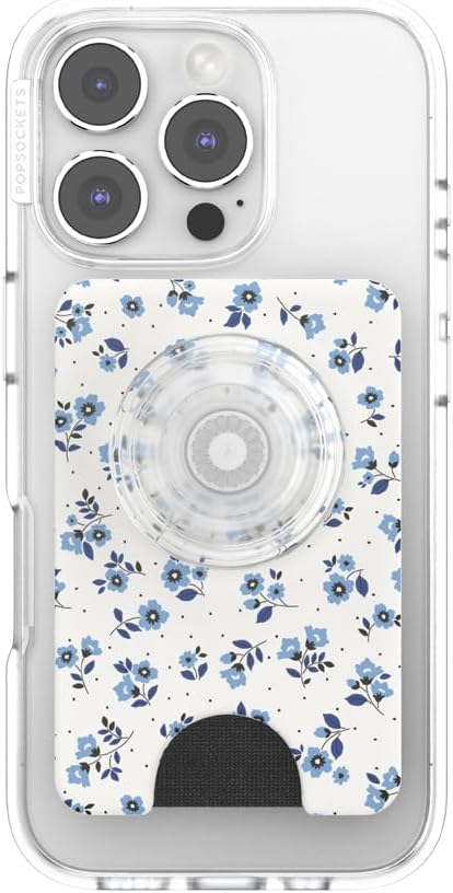 PopSockets Phone Wallet for MagSafe with Grip- Forget Me Walz | PopWallet, Holds 3 Cards, Magnetic, Removable, Secure, Bow, Phone, Women
