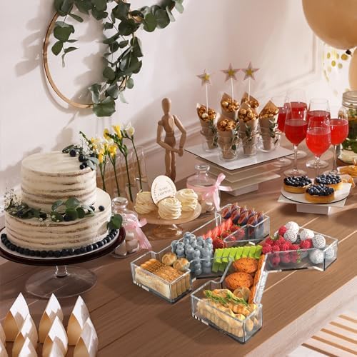11" Acrylic Letter Charcuterie Tray,Fillable Alphabet & Number Box(Letter K)