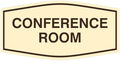 Fancy Conference Room Sign (Ivory/Brown) - Medium