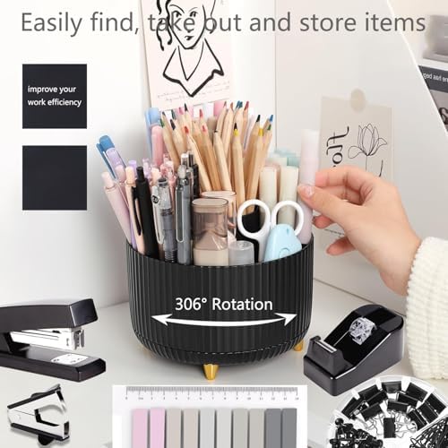 Office Supplies,Black Desk Accessories,Desk Organizer,Phone Stand,Scissors,Stapler,Tape Dispenser,Binder Clips,Staples,Staple Remover,Sticky Notes,Index Tabs,Clear Tape,Mini Box Cutter,Cool Pen.16pcs