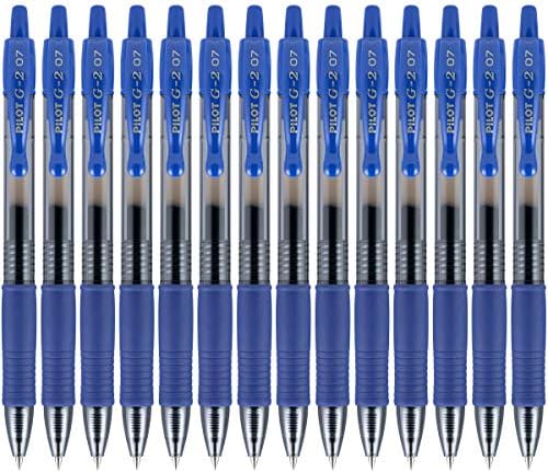 PILOT G2 Gel Roller Pens Fine Point, Blue Ink Pens Fine Point, Pack of 14