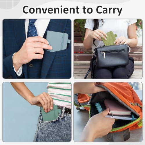 Ceenna 16 Packs Pocket Small Notebook Journals with Pen Holder Mini Notebook Bulk 192 Pages/96 Sheets Hardcover with Thick Lined Paper 3" x 4.4" A7 Small Notepad Morandi Color for Home & Journey