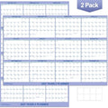 2 PC 24 x 36 2027 Wall Calendar 12 Month, Folded Wet & Dry Erasable Planner