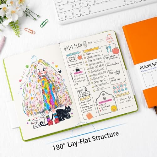 Dynta Blank Journal,A5 Unlined Journaling Notebooks 200 Pages/100 Sheets