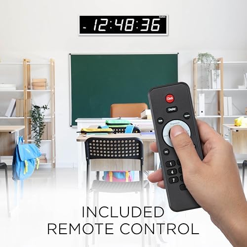 Ivation Oversized Digital Wall Clock with Large LED Display & Timer, 48"