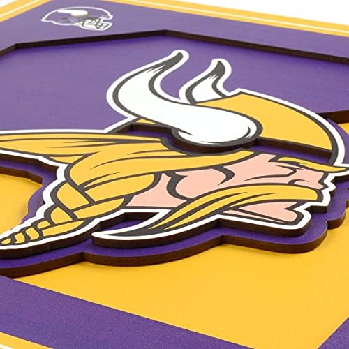 YouTheFan NFL Minnesota Vikings 3D Logo Series Wall Art